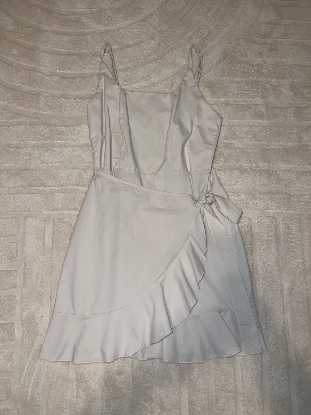 Cream/ivory Ruffle Mini Dress - Picture 3 of 5